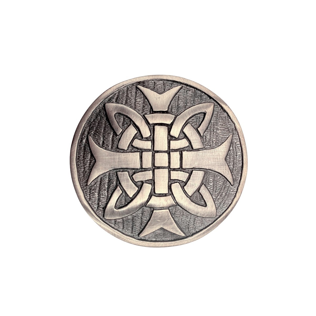 Mens Cross Round Kilt Belt Buckle Chrome / Antique Finish 3&Prime;/Celtic Belt Buckles