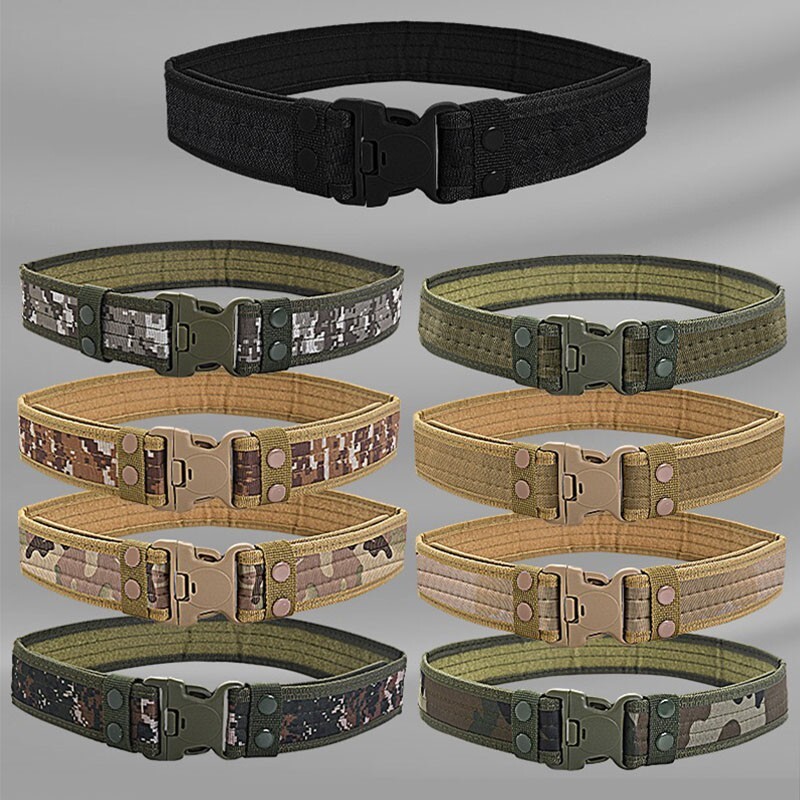 Outdoor Camouflage Tactical Belt Military Oxford Cloth Belt Mountaineering Belt