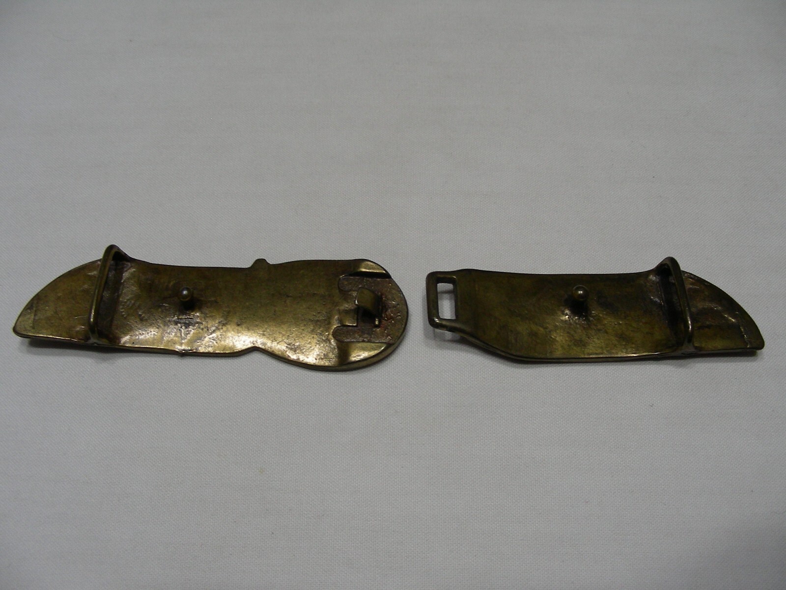 Seagull Themed – Vintage – 2 Piece Brass – 7/8&Prime; x 6 1/2&Prime; Skinny Belt Buckle!