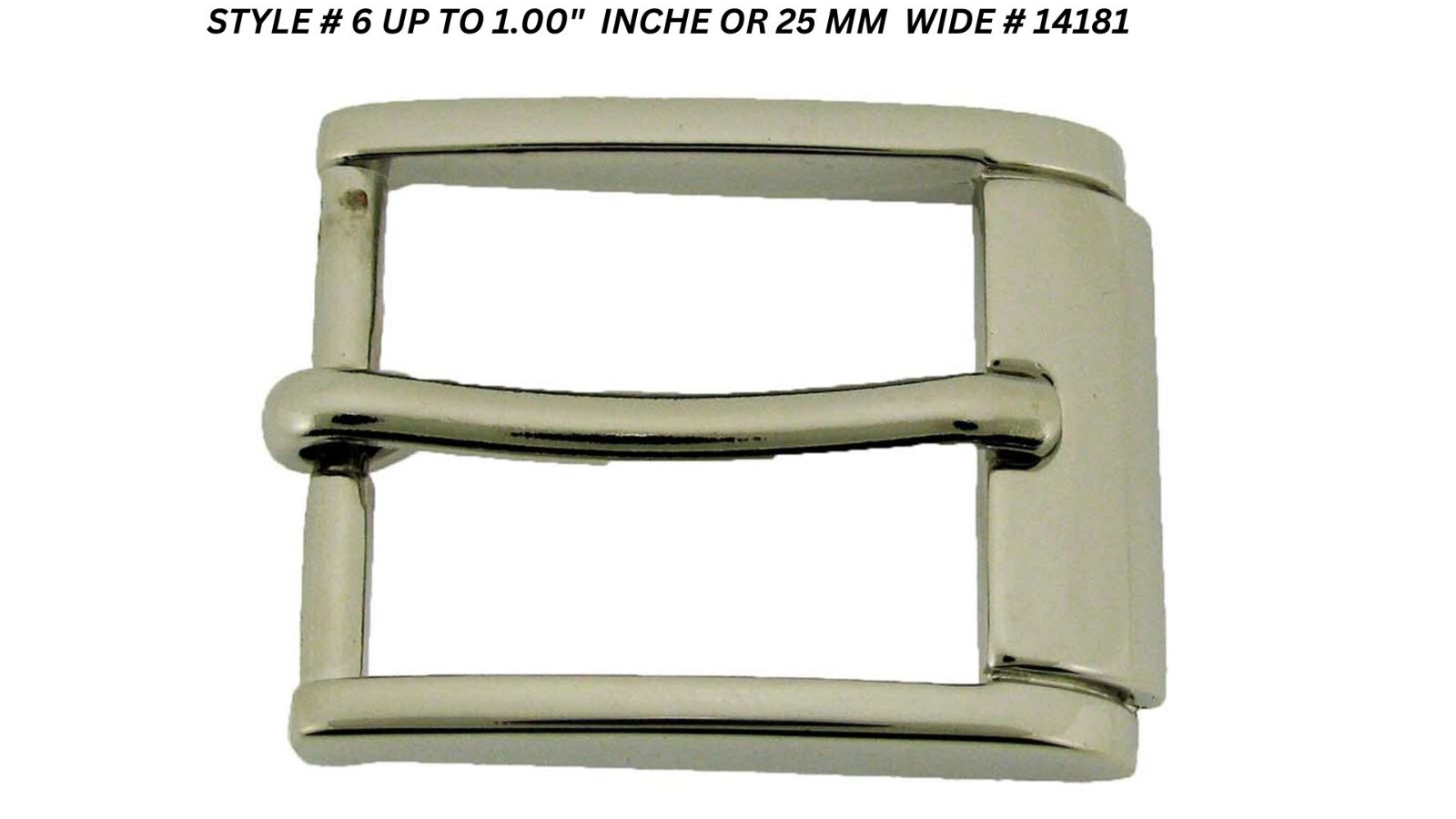 Pin Belt Buckles for Men&rsquo;s Fits 1.0″ inch 25mm Watch Belt Silver Metal Lead Free