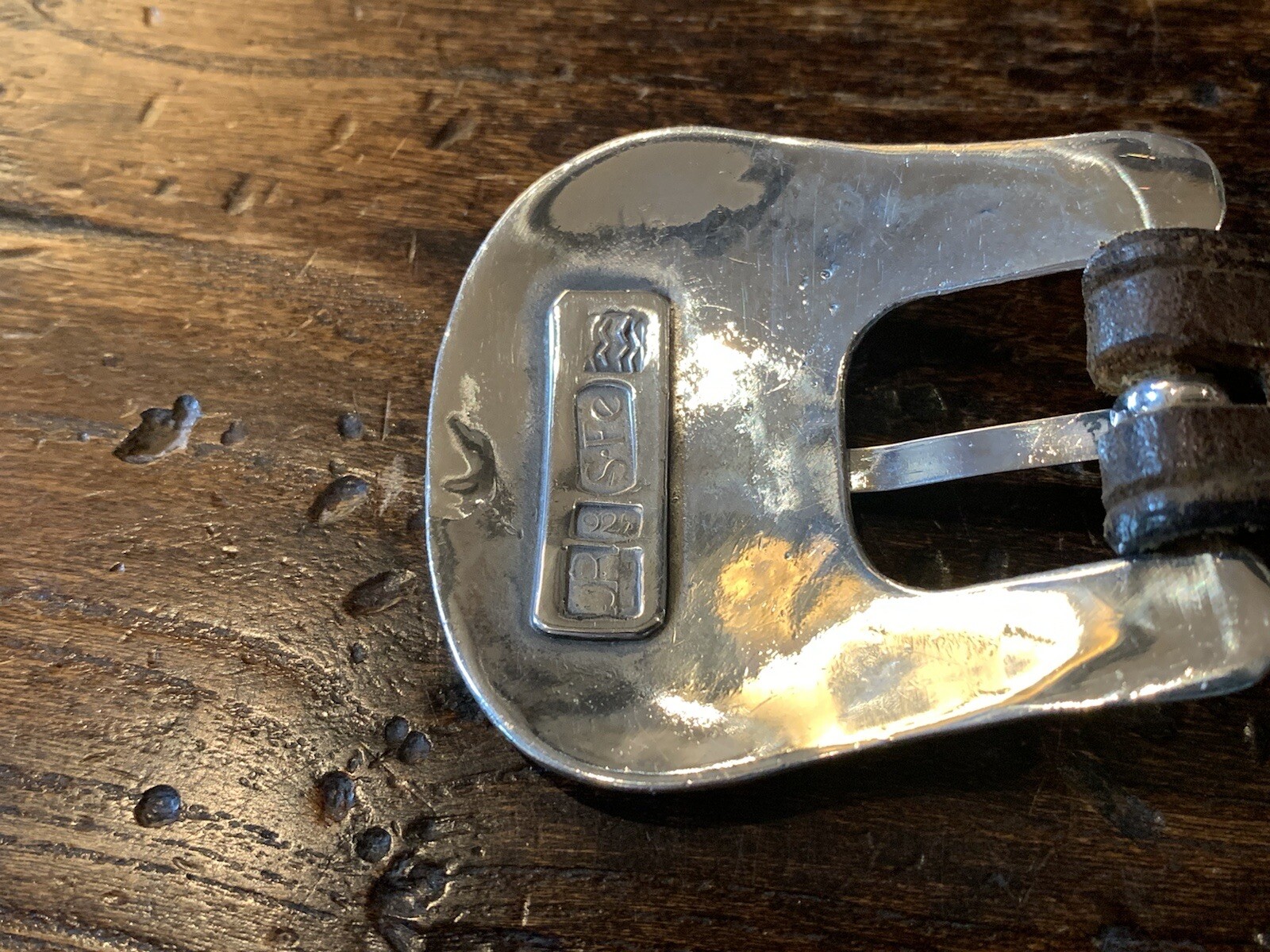 James Reid Ltd Sterling Silver Silver Belt Buckle 27-29-1.25”-75”🐂✅