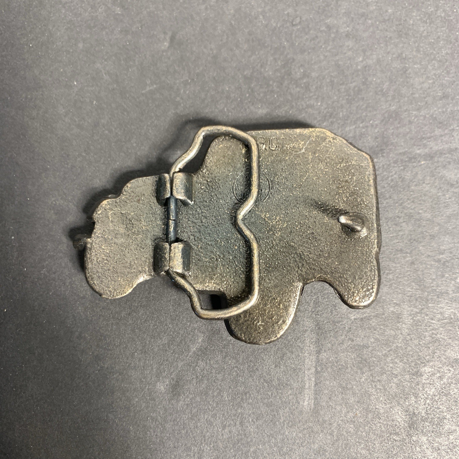 Vintage 70S Jeep Wrangler Brass Belt Buckle Made In USA M.B.C.I