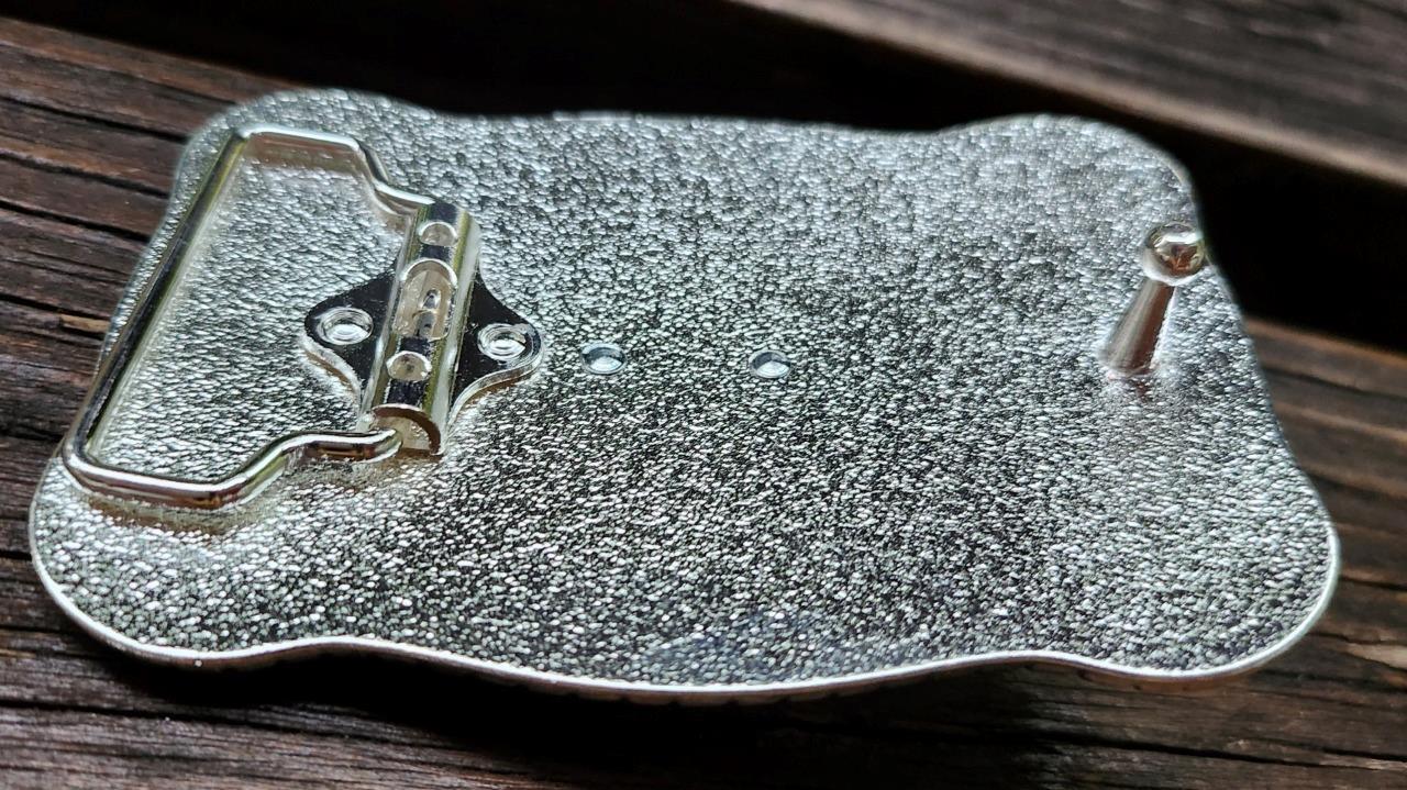 NEW 3-D BULL HEAD LONG HORN SILVER GOLD WESTERN RODEO COWBOY BELT BUCKLE