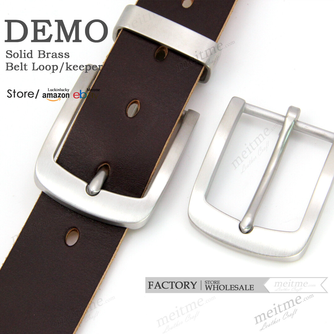 Wholesale Stainless Steel Belt loop Belt Buckle Keeper DIY Leather Craft 1.5 in