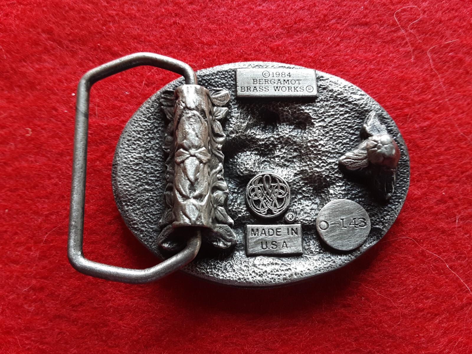 PEWTER BELT BUCKLE, « SAILING » 3-D DESIGN, SISKIYOU-BERGAMOT USA, MAN-0724*08416