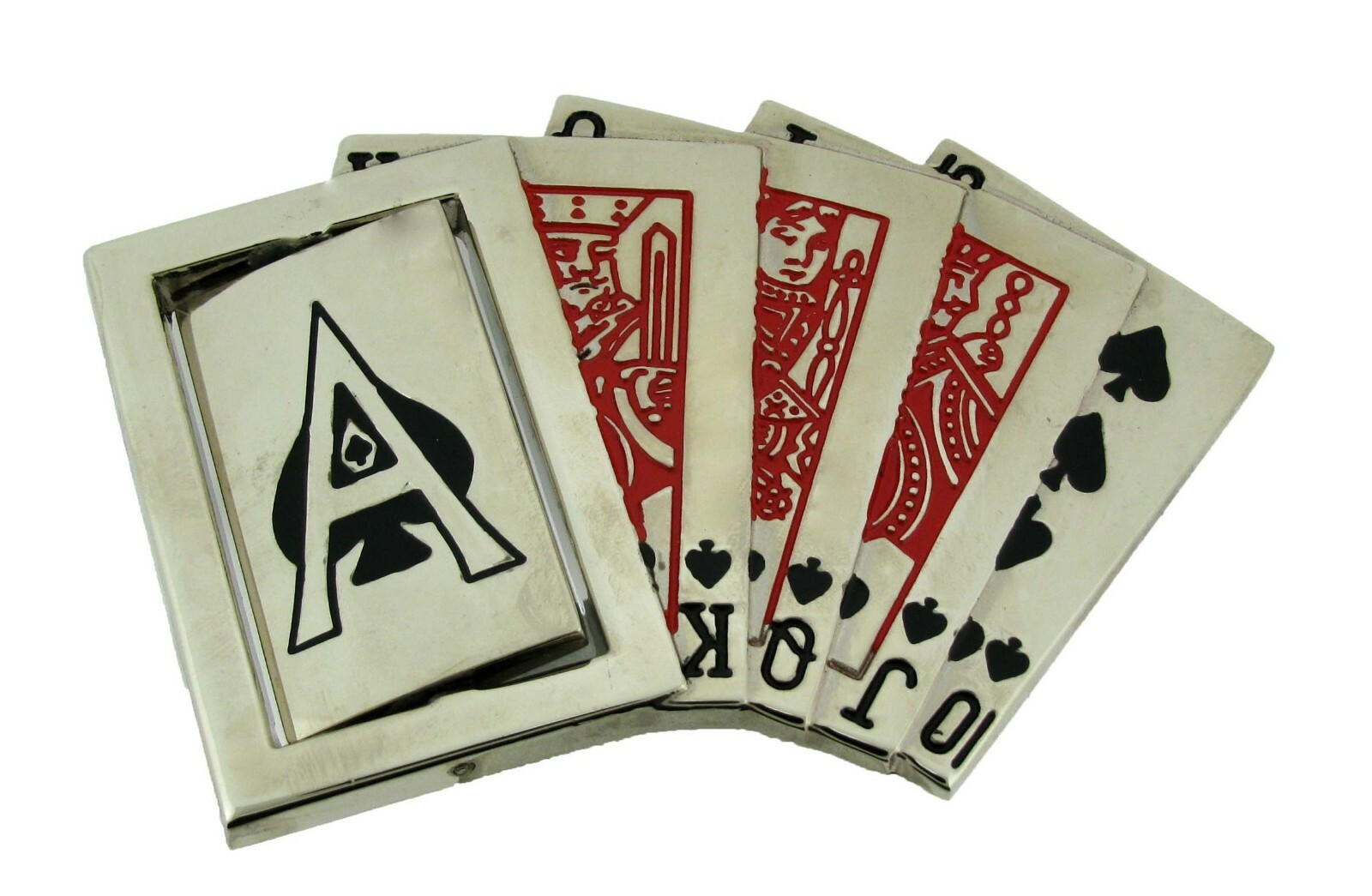 King Queen Jack of Spades Belt Buckle Casino Playing Cards Gambling Gambler Men