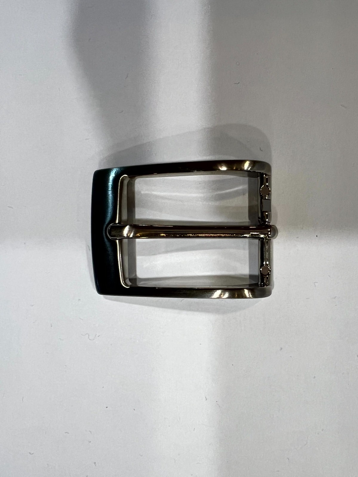Solid Brass Satin Nickel Belt Buckle Made in Italy Fits 1.18&Prime; Belt Strap