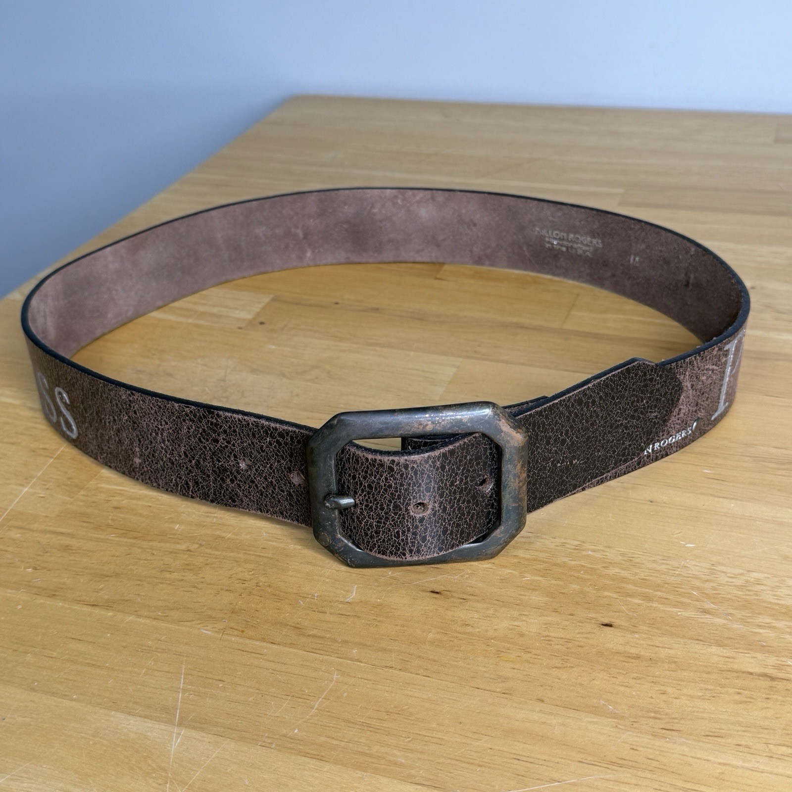 Rare VTG Peace Love Happiness Hippie Belt Boho Leather Unisex Dillon Rogers Read