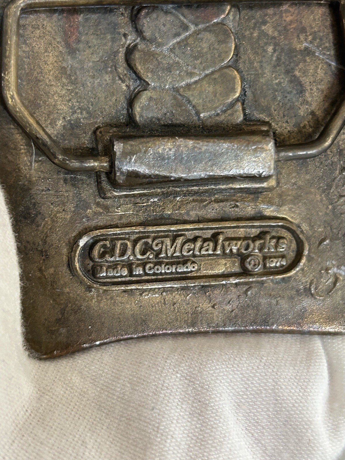 Bald Eagle Belt Buckle Made USA Patriotic CDC Metal Works 1974 Colorado Rattlesn
