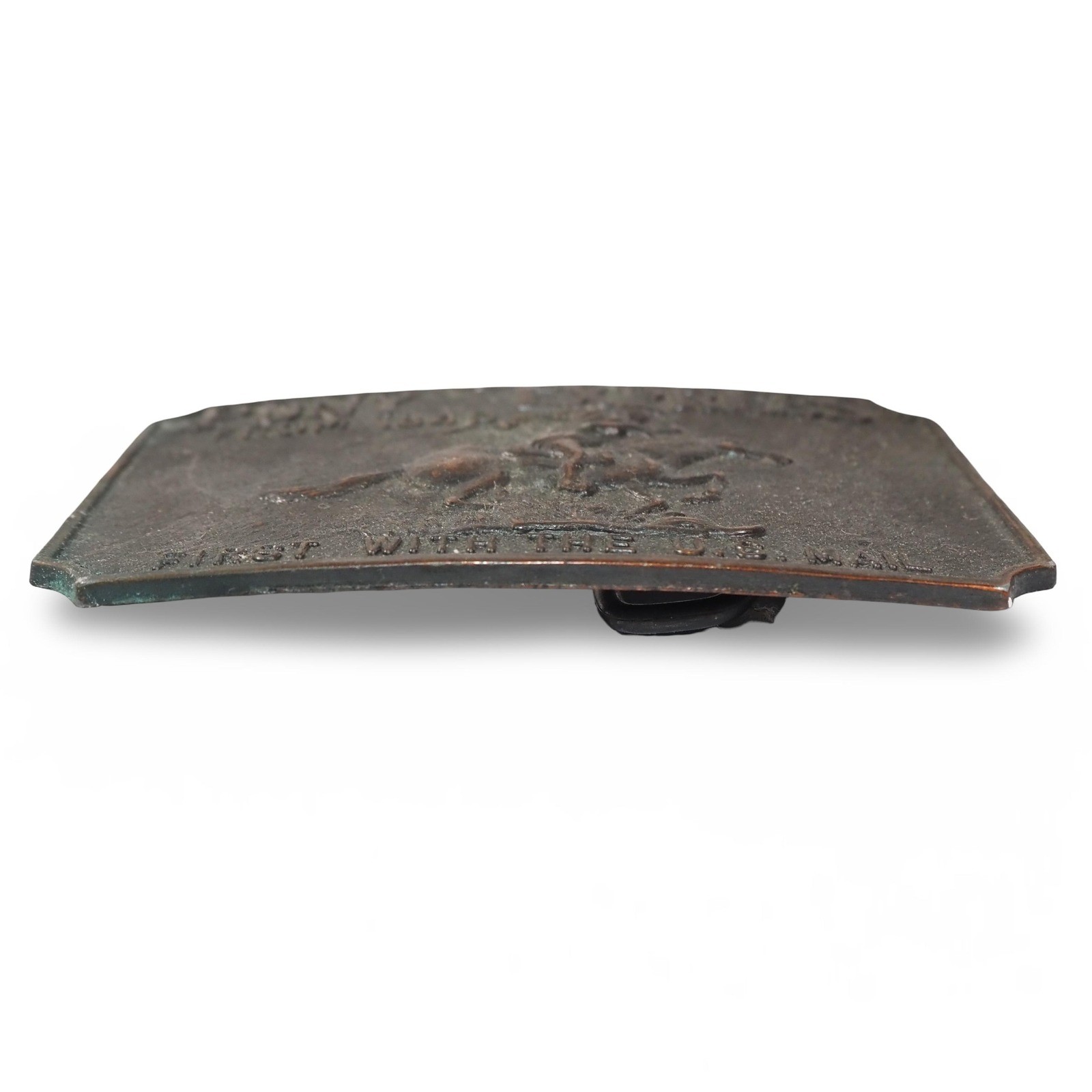 Vintage Pony Express From 1849 Belt Buckle Western Cowboy Horse US Mail Bronze
