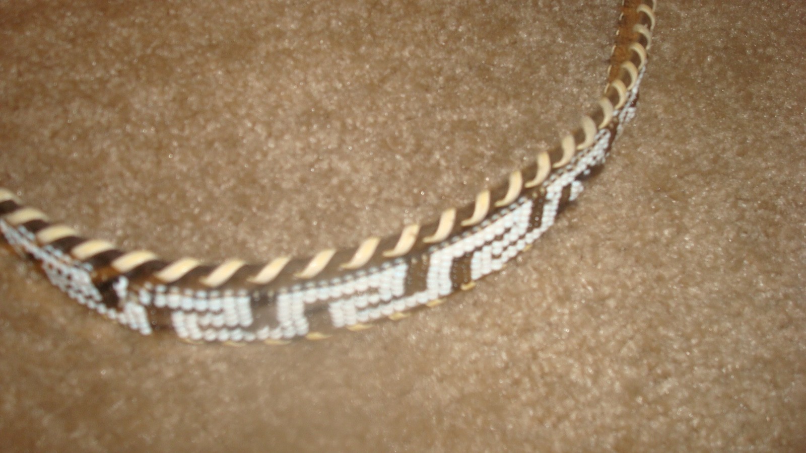 Beaded Belt Black/White 27/30 waist