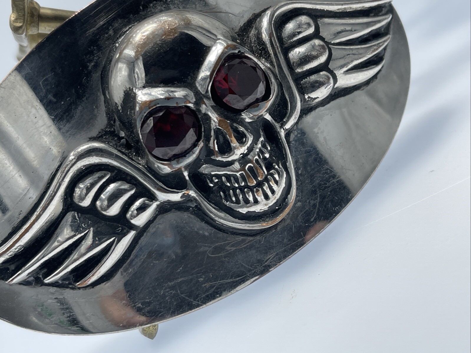 Chosen by King Baby Flying Skull with Ruby Eyes 5.5”x3”