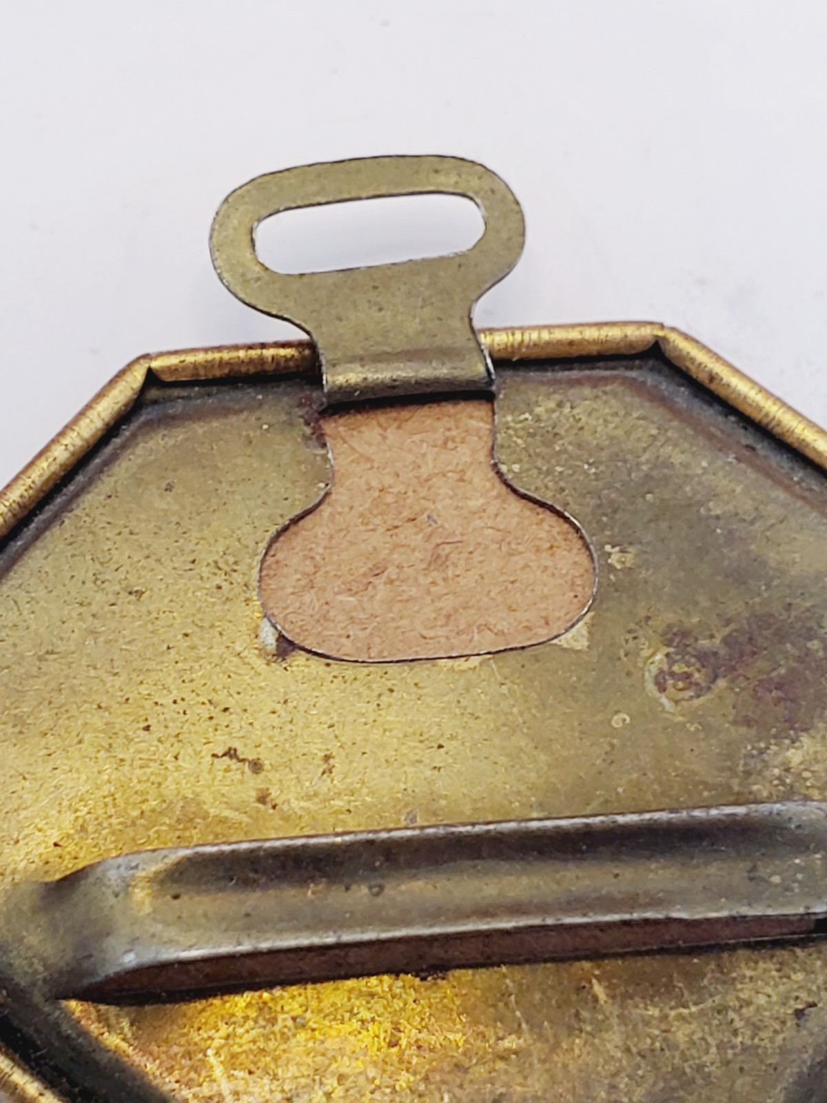 Vintage Women’s Buckle Set Art Deco Inspired Gold Tone Enamel(13)