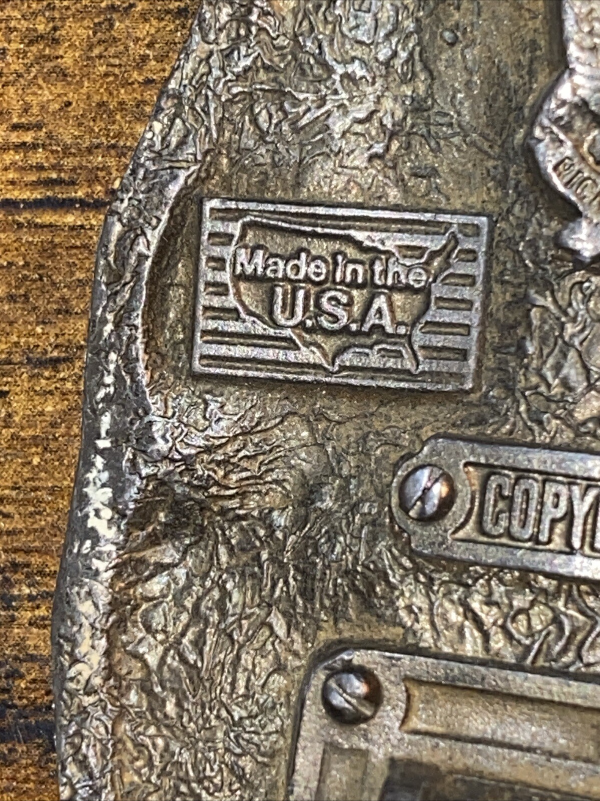 VTG Vietnam Veteran And Proud Of It Belt Buckle Enamel Great American Buckle Co