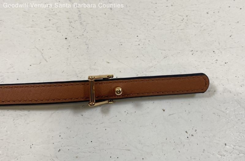 Tory Burch Reversible Logo Belt in Black & Classic Tan-Waist-26-30&Prime;-Sz S
