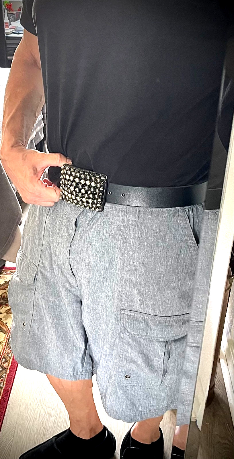 Studded Belt Buckle Archive 2007-09 Industrial Leather Back OOAK Darren Mcneese