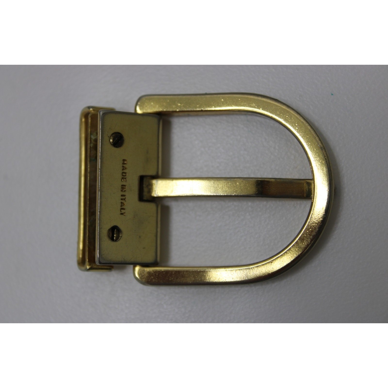 Salvatore Ferragamo Gold Tone Vintage Belt Buckle Only Tarnish As Is ITLAY