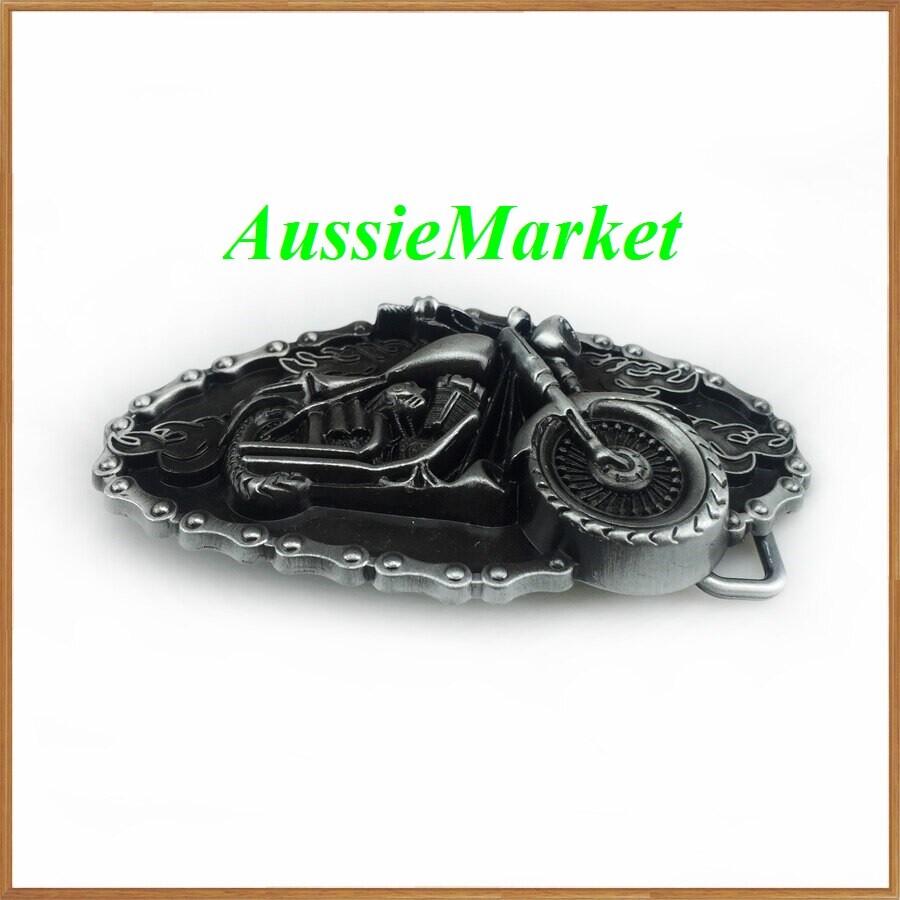 1 x belt buckle mens ladies motorbike motorcycle bikie biker motor bike chain