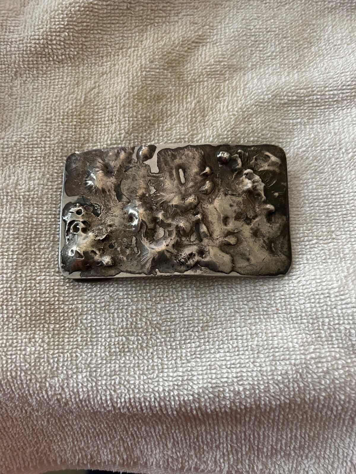 Vintage Modern Modernist Abstract Belt Buckle Brutalist