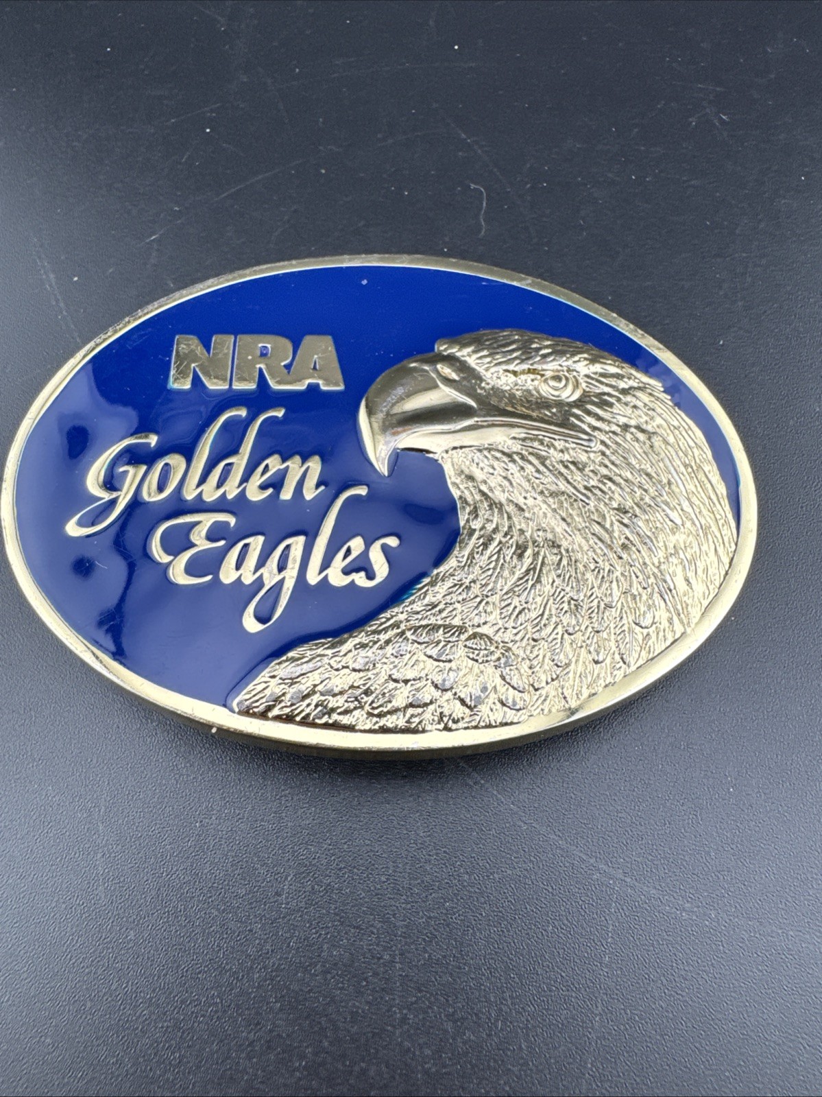 1980&rsquo;s Vintage NRA Golden Eagles Belt Buckle with Original Box