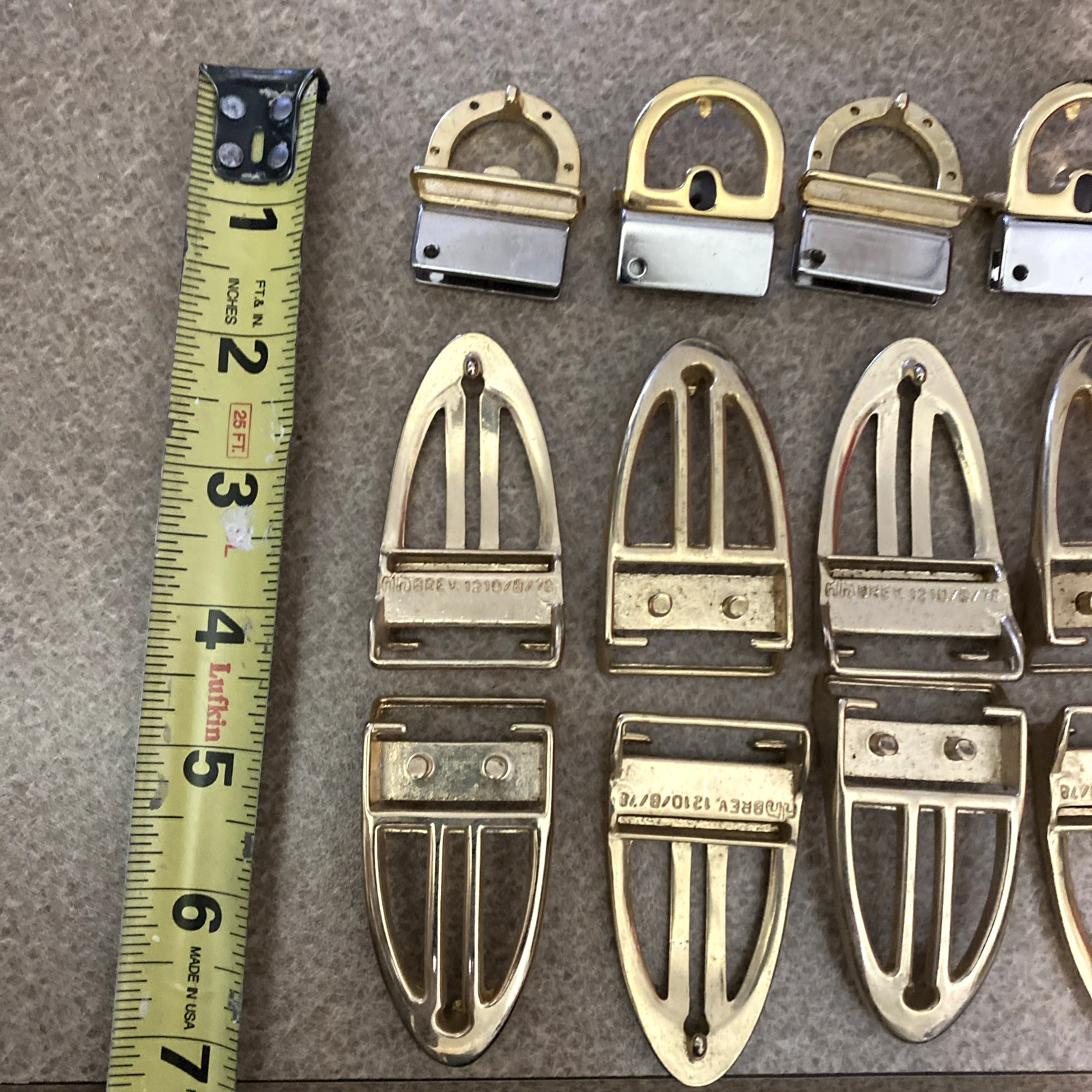 Geometric Belt Buckle non magnetic shiny metal Brass lot 2.5&Prime; x 1 3/8&Prime;