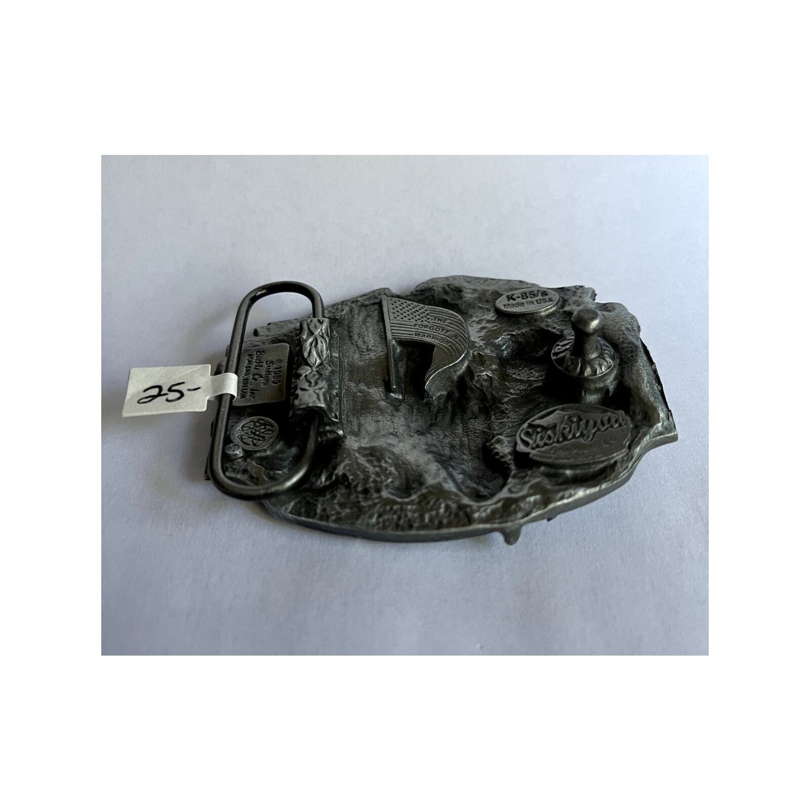 Vietnam Veteran Grey Belt Buckle