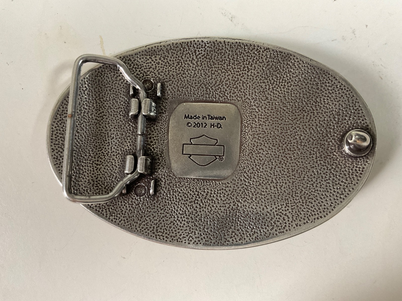 Harley-Davidson Willie G skull Bar&Shield belt buckle.#97798-09VM.Silver plaited