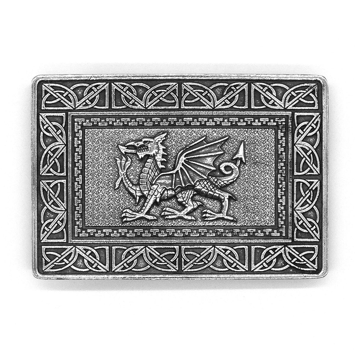 Welsh Dragon Pewter Kilt Belt Buckle – Made in the UK