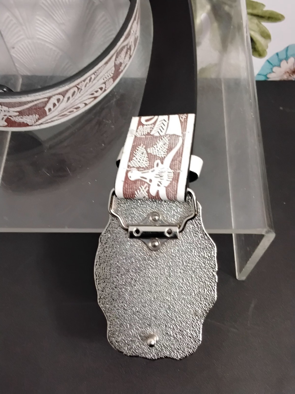 Bull head buckle belt Size 32