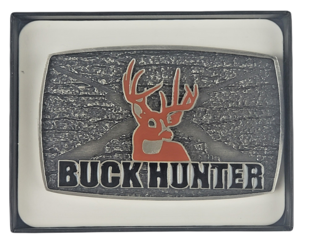 Buck Hunter Western Pewter Belt Buckle Speccast New Licensed