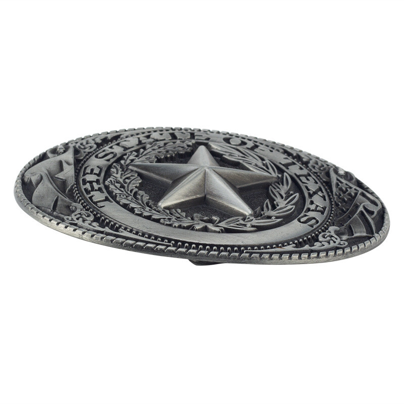 Five pointed star belt buckle Western cowboy motorcycle riding belt buckle