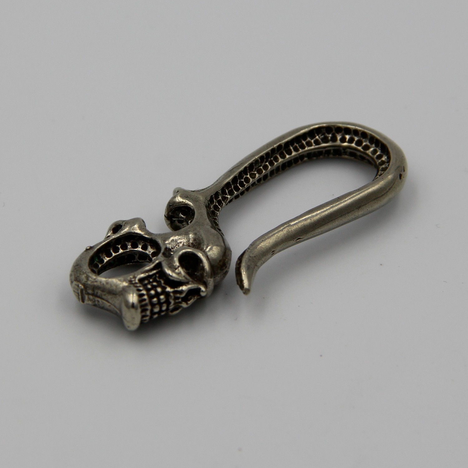 Skull Hook Belt Keychain Key Chain Holder Retro Brass/Old Silver Color lot