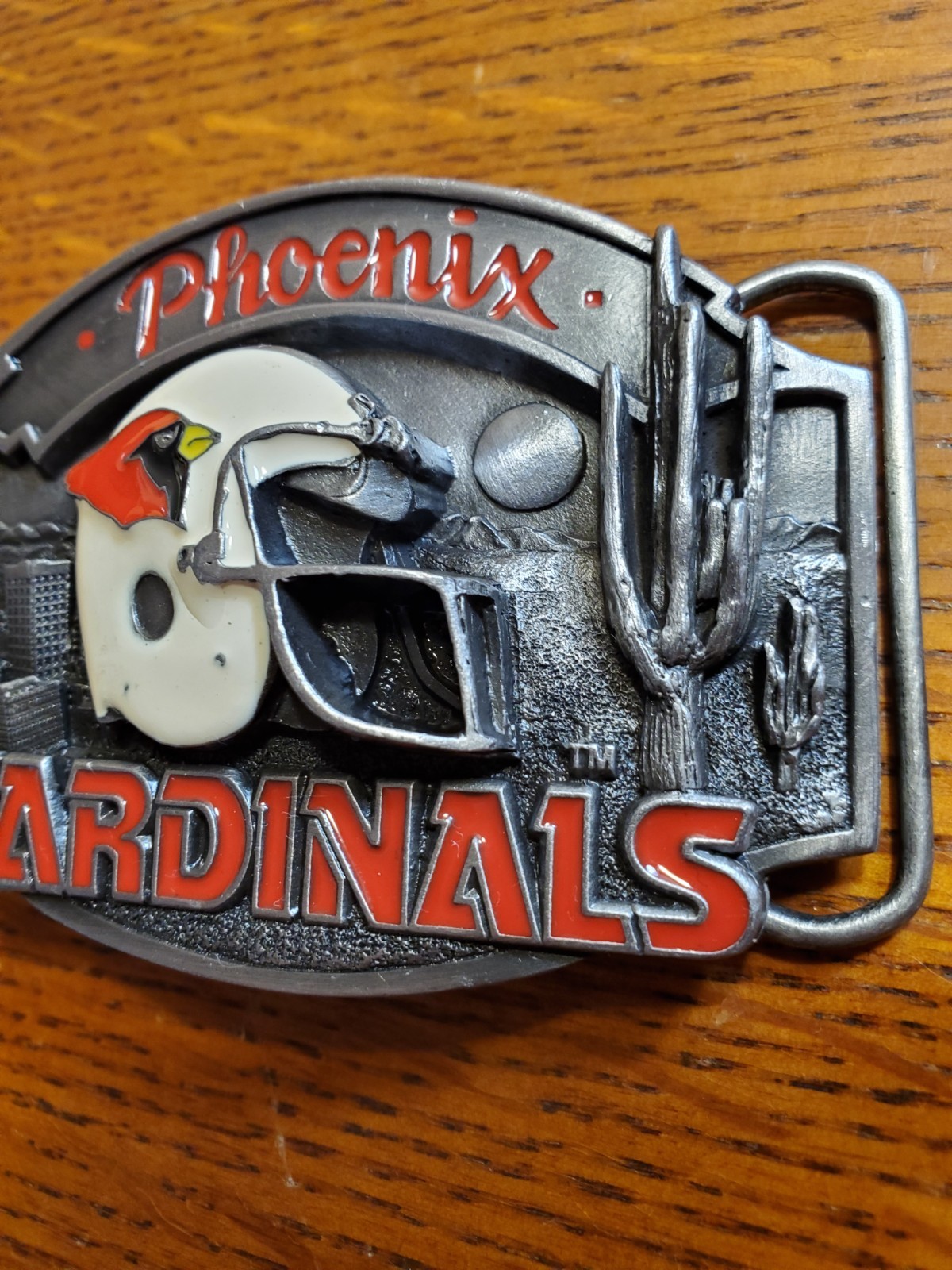 Phoenix Cardinals Vintage Belt Buckle 1980&rsquo;s NFL Football Team 1986 Season