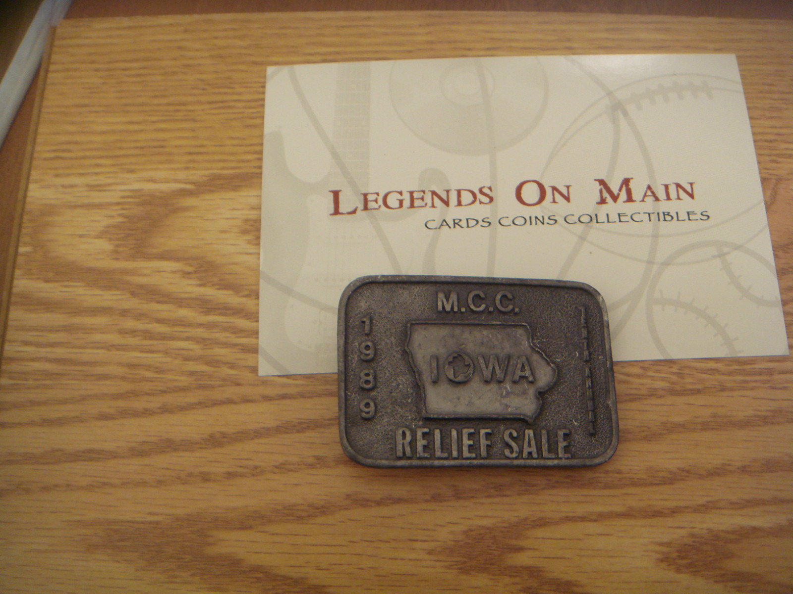 1989 M.C.C. Iowa Relief Sale Numbered 20/151 Belt Buckle