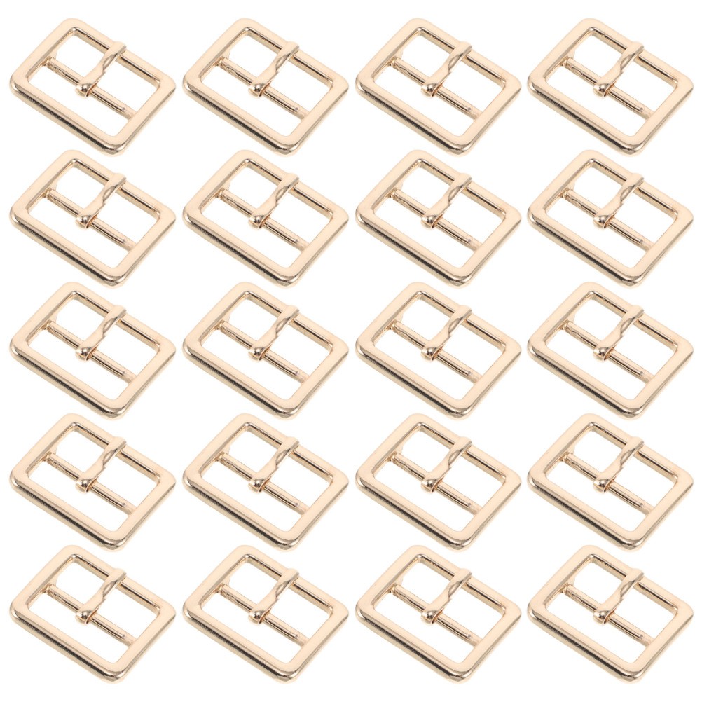 20 Pcs Metal Belt Buckle Prong Buckles for Shoes Making DIY Purse
