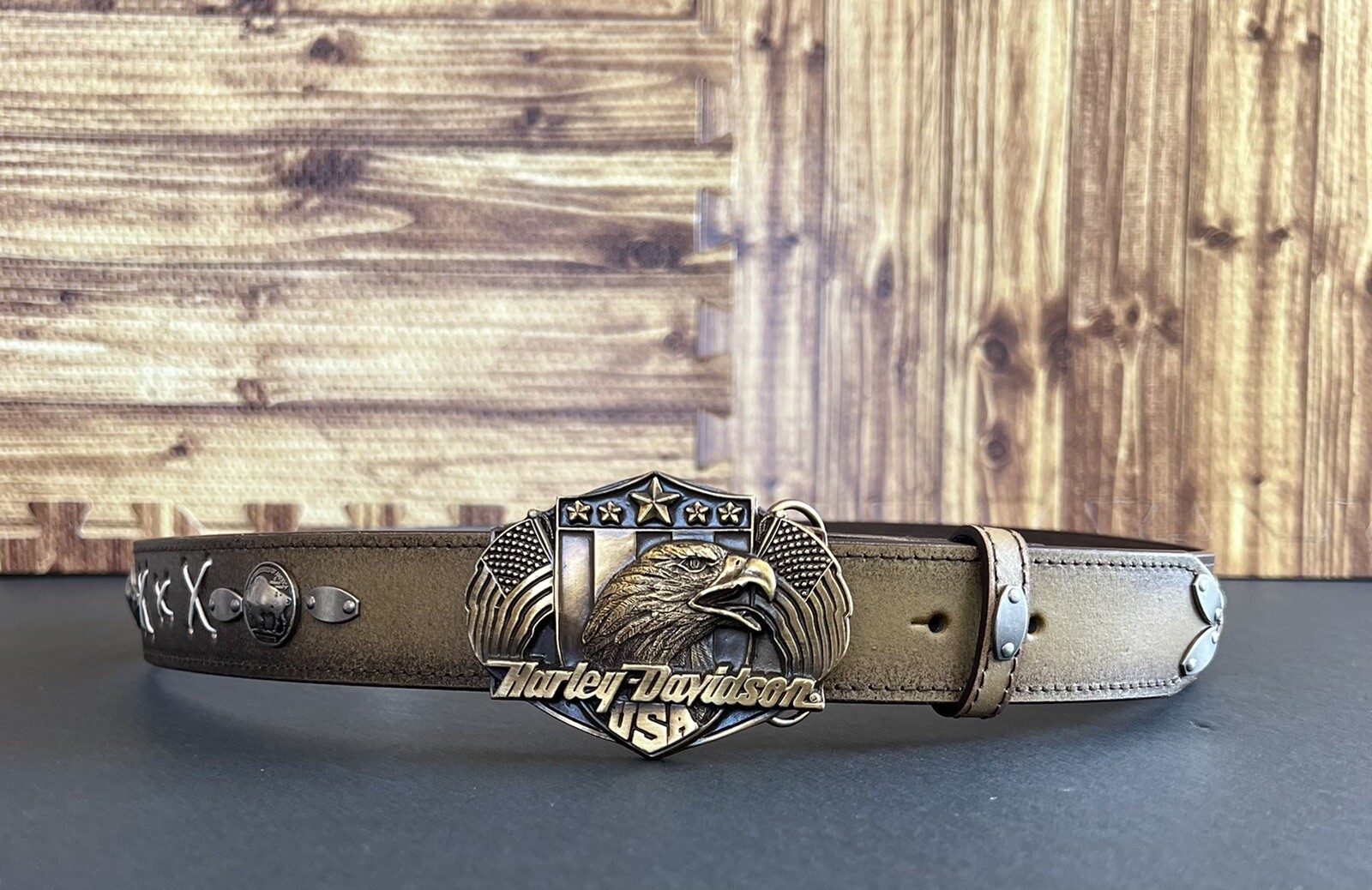 Harley Davidson Belt Buckle Buffalo Biker Style
