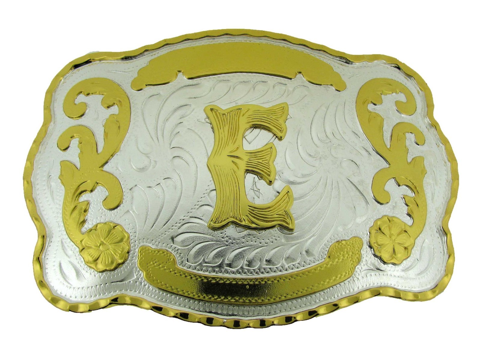 Initial Letter Gold Silver A-Z Belt Buckles Women Farm New Western Cowboy Rodeo