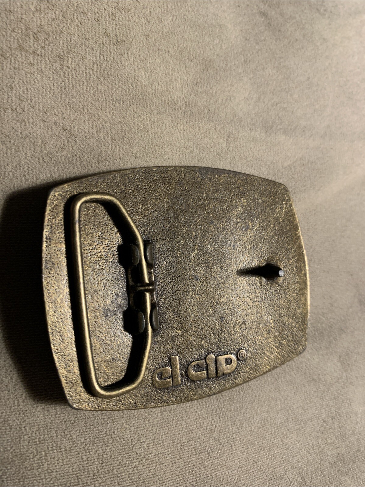 Vintage Peabody Coal Company River King #6 Safety Award Leather Belt Buckle Rare