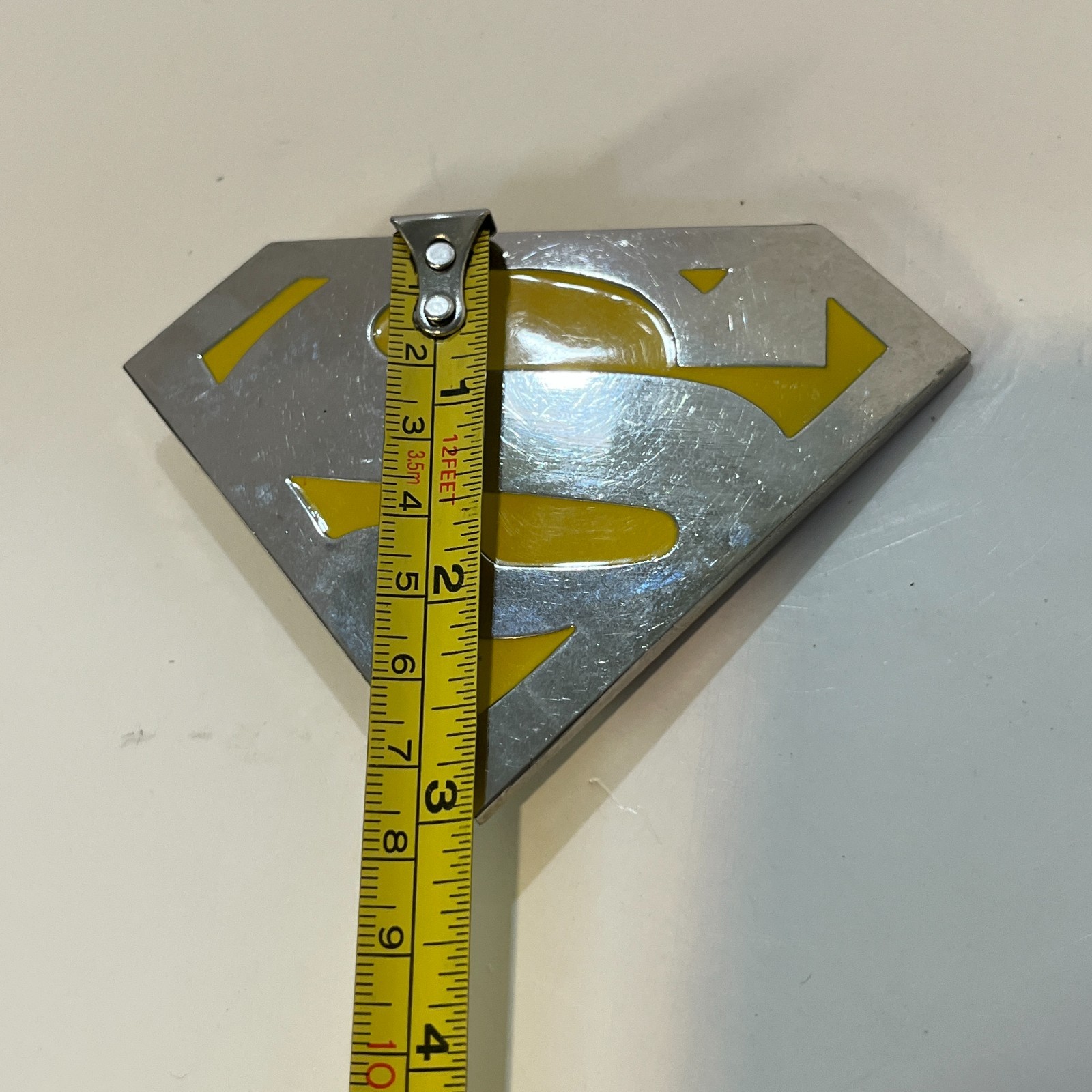 Superman Yellow & Silver Metal Belt Buckle Logo DC Comics