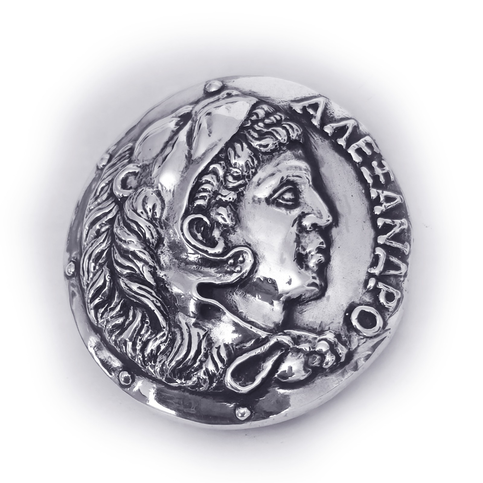 Alexander The Great of Makedonia Sterling Silver Belt Buckle