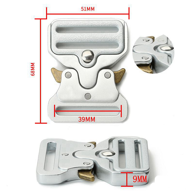 32 38mm 43 50mm Tactical Belt Buckles Metal Quick Release Military Straps Girdle