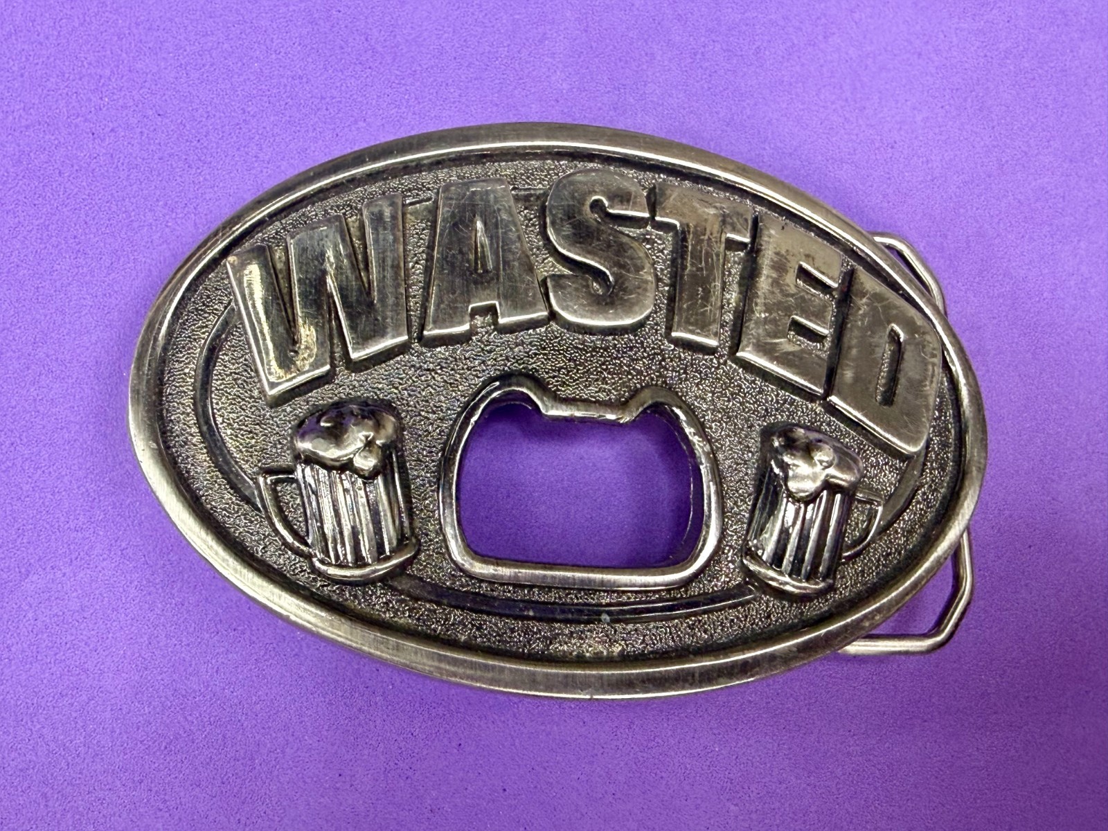 Wasted Beer Drinking Funny Novelty Bottle Opener Bar Tavern Belt Buckle