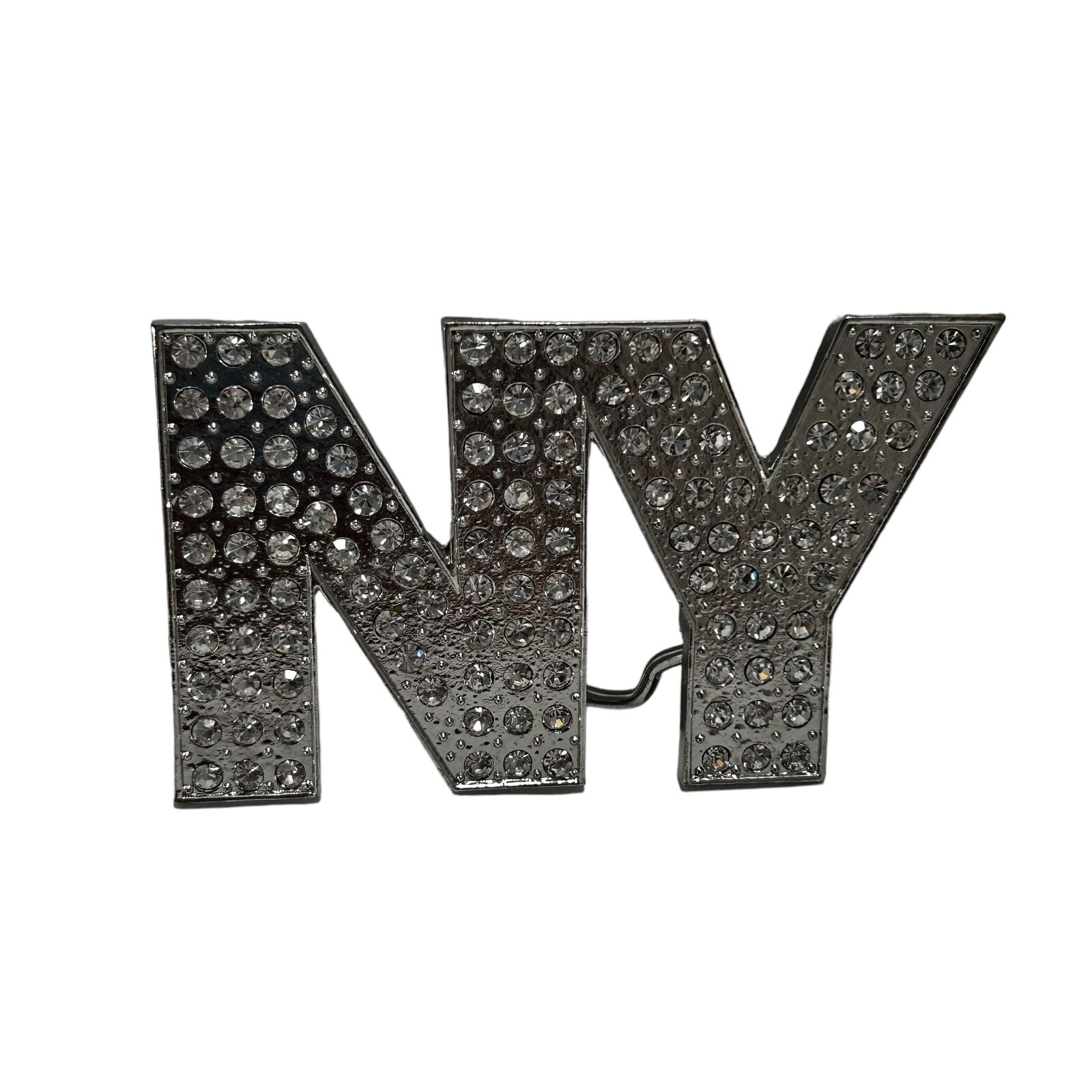 Y2K New York Bedazzled Rhinestone Crystal Belt Buckle Streetwear