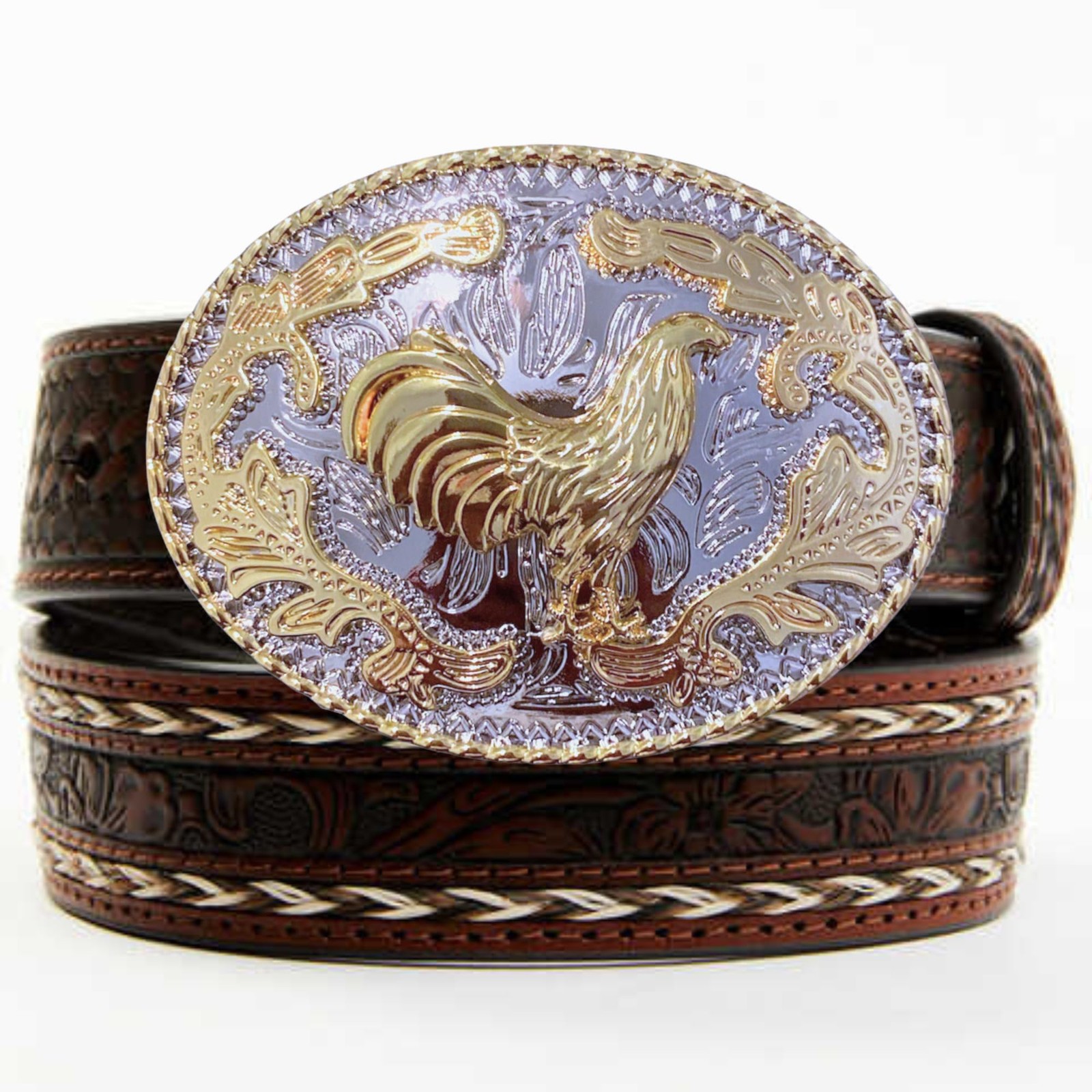 Rooster Gold Tone Western Belt Buckle for Men, Cool Cowgirl & Rodeo Styles