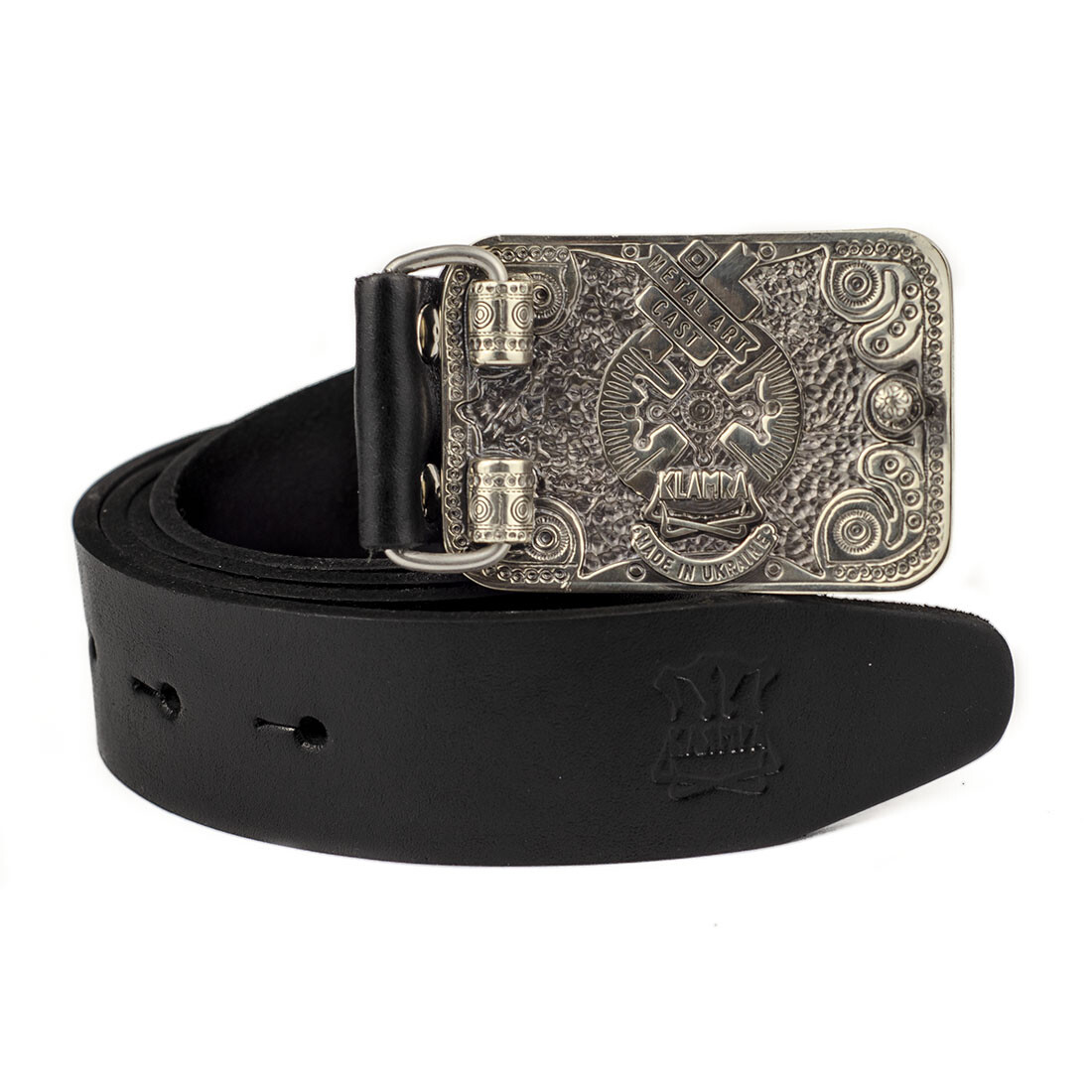 German silver belt buckle pre-Christian sun cross; Teutonic or Maltese Zgarda