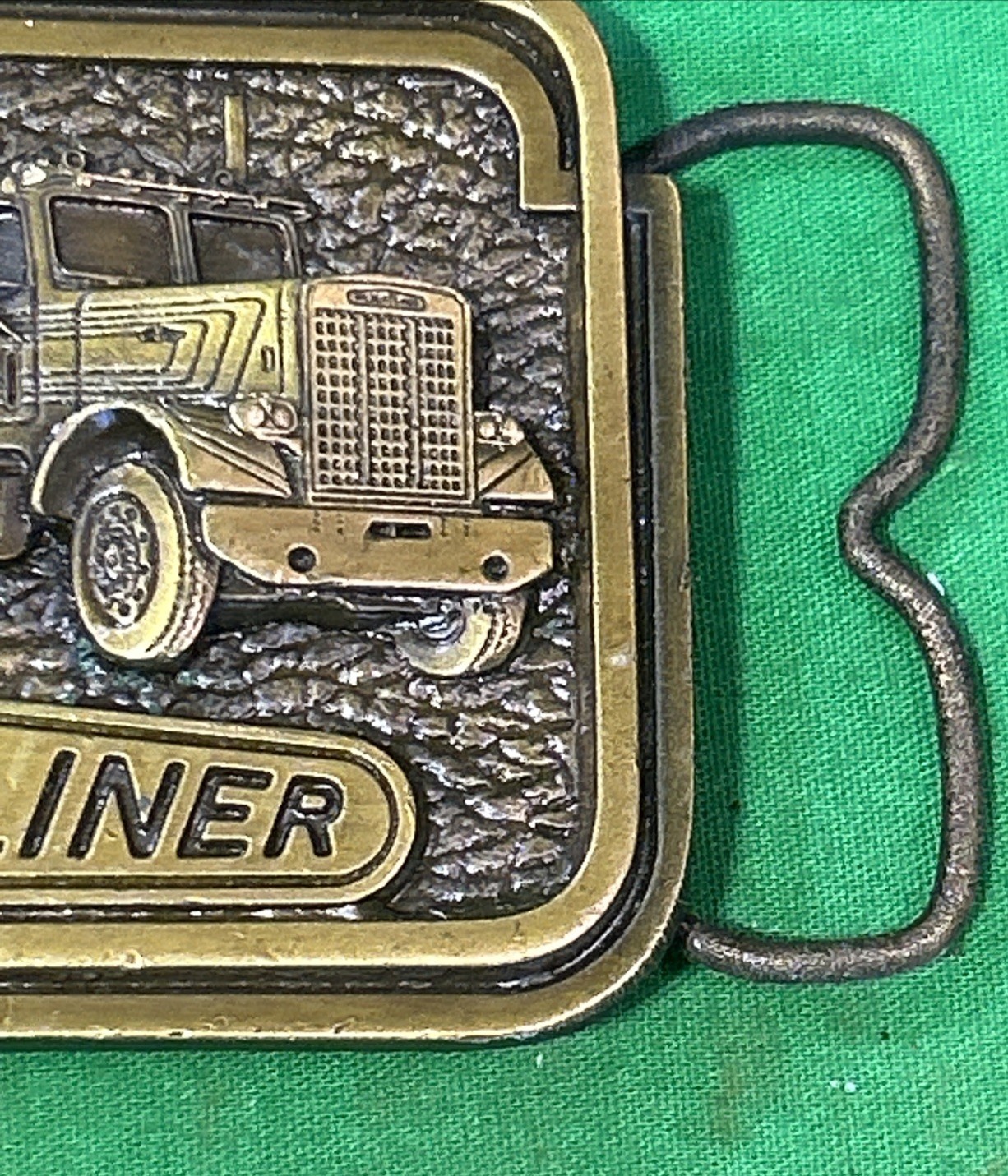 Vintage 1980 Freightliner Semi Truck Belt Buckle Tonkin Inc Metal M 41