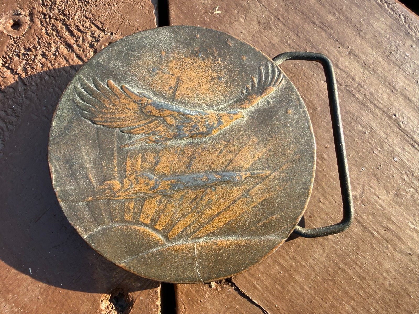 Vintage Belt Buckle Lot Western Texas Star Eagle Solid Brass Nickel Cowboy ADM