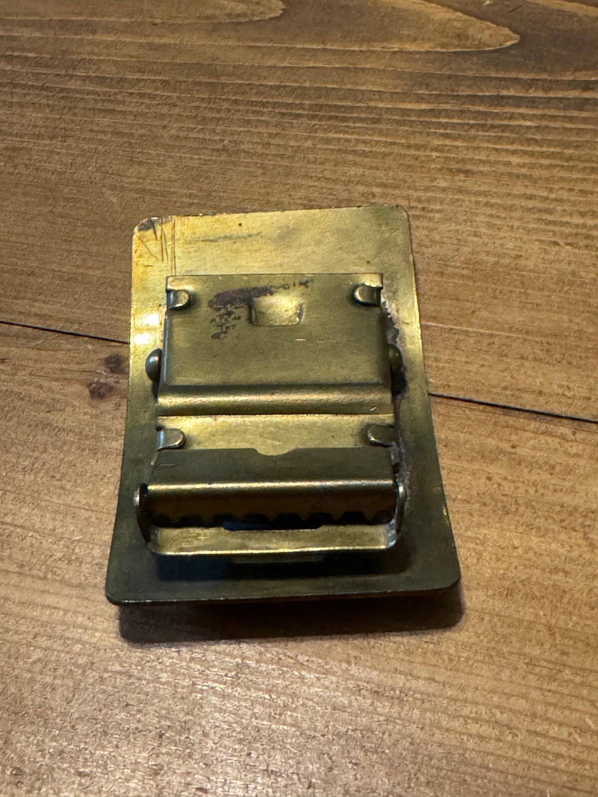 Vintage Collectible Rectangular Historical Japanese Dragon Gold-Tone Belt Buckle
