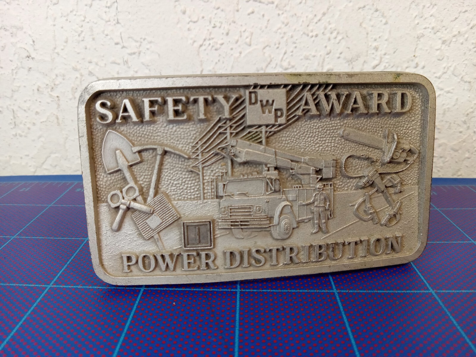 DWP Safety Award Belt Buckle Utility Power Coal Electric Collector Ostens Metal