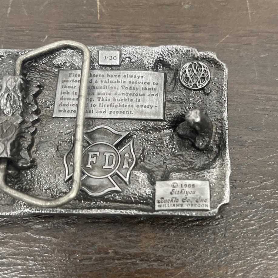 Fire Dept Men&rsquo;s Belt Buckle Western Cowboy Native American